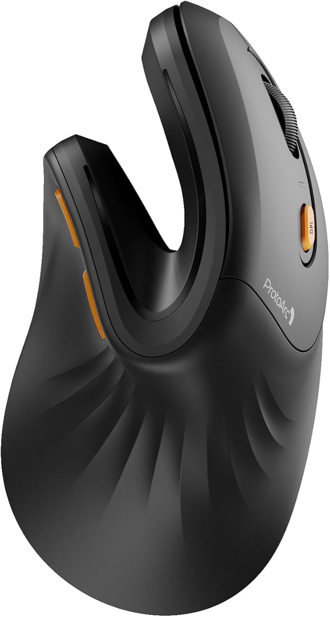 ProtoArc EM11 NL Wireless Vertical Ergonomic Mouse – Multi-Device USB-C | ماوس بروتو آرك EM11 NL العمودي اللاسلكي المريح متعدد الأجهزة USB-C