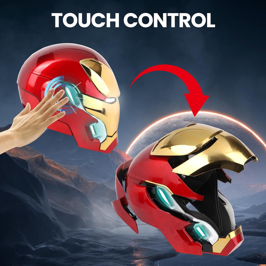 Iron Man MK 50 Wearable Helmet – Voice & RC Control, LED Eyes